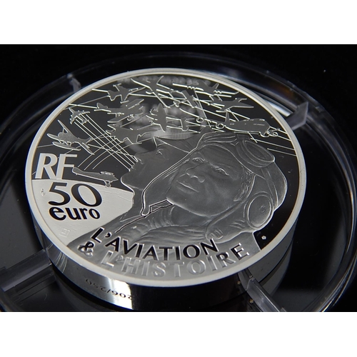 305 - LIMITED EDITION 206/250: 2019 Boxed .950 Silver Concorde Coin w/ COA (163.8g). 908054