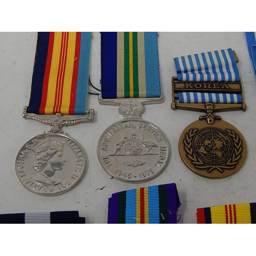 311 - 10 x Assorted Replica MILITARY Medals & Ribbons Inc Australian, Korea, D.S.C Etc. 927546