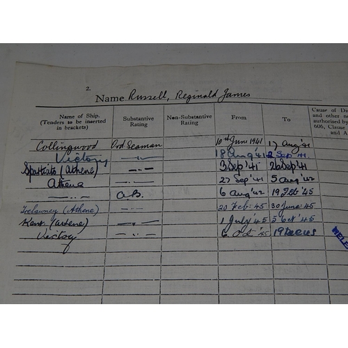 314 - Collection of WW2 Medals & Royal Service Record Relating to Seaman R.J Russell. 669270