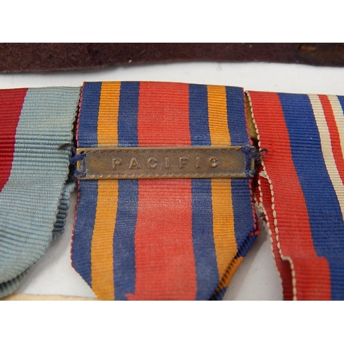 316 - WW2 Medals, Certificate, Ships Pennant H.M.S Venerable Sailor Reginald Mountford. 551669