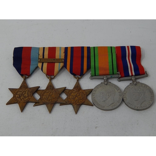 317 - WW2 Mounted Medal Group Inc Africa star w/ 8th Army Bar, Burma Star. 889781