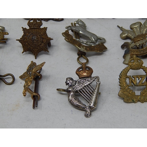 322 - Collection of Assorted Vintage MILITARY Collar Badges Inc Tank Regiment, Irish. 318707