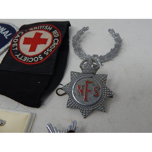 323 - Collection of Vintage RED CROSS, FIRE SERVICE & POLICE Badges Inc WW2 Etc. 527250