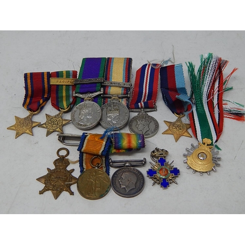 326 - Collection of Assorted Miniature MEDALS Inc WW1, WW2, ERII, Gulf War, Pacific. 700721