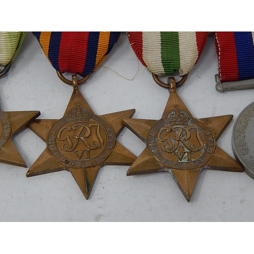 329 - WW2 Mounted Medal Group Inc Atlantic, Burma, Italy Stars Etc. 355704