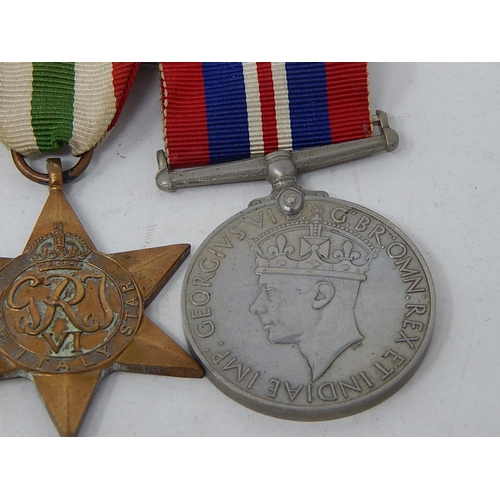 329 - WW2 Mounted Medal Group Inc Atlantic, Burma, Italy Stars Etc. 355704