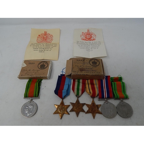 331 - 2 x WW2 Boxed MEDALS To Mr & Mrs Sawyer Inc Mrs Sawyer Defence Medal Etc. 642192