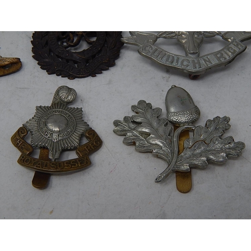 332 - 10 x Assorted Vintage MILITARY Cap Badges Inc WW1, WW2, Officers, R.A.F Etc. 869982