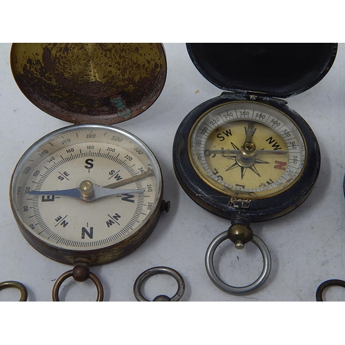 338 - 10 x Vintage COMPASSES Various Sizes & Designs Inc Brass Etc. 714209