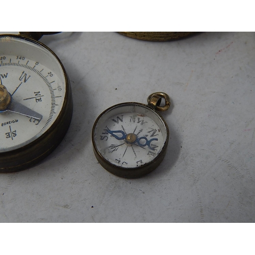 338 - 10 x Vintage COMPASSES Various Sizes & Designs Inc Brass Etc. 714209