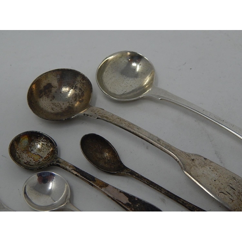 353 - 8 x Antique / Vintage Hallmarked .925 STERLING SILVER Condiment Spoons (45g). 555155