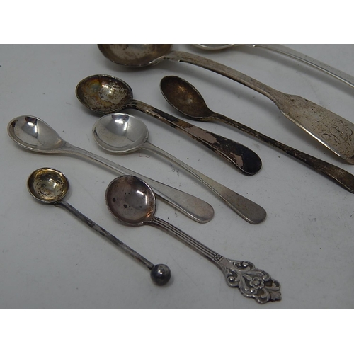 353 - 8 x Antique / Vintage Hallmarked .925 STERLING SILVER Condiment Spoons (45g). 555155