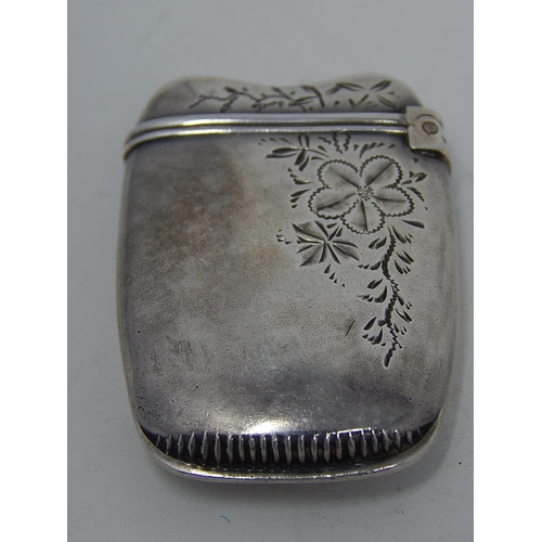 355 - Antique / Vintage Stamped .925 STERLING SILVER Vesta / Match Case (15g). 293455