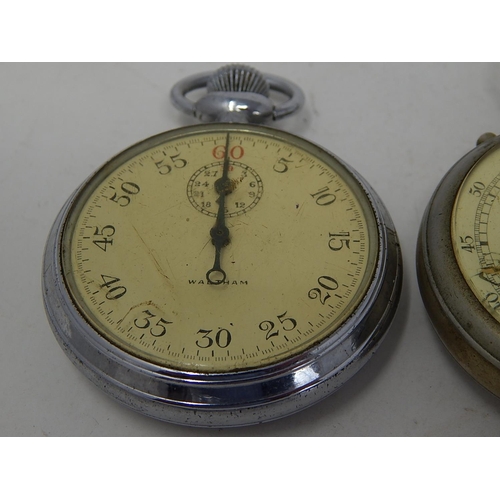 367 - 2 x Vintage Gents Military Issued WW2 Period Sixty Second STOPWATCHES Hand-Wind. 267985