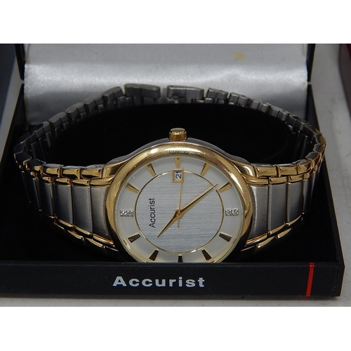 373 - 3 x Gents Quality WRISTWATCHES Quartz WORKING in Original Boxes Inc Accurist Etc. 147860