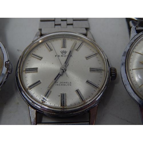 376 - 3 x Vintage Gents WRISTWATCHES Hand-Wind WORKING Inc. Perona, Rytima Etc. 720398