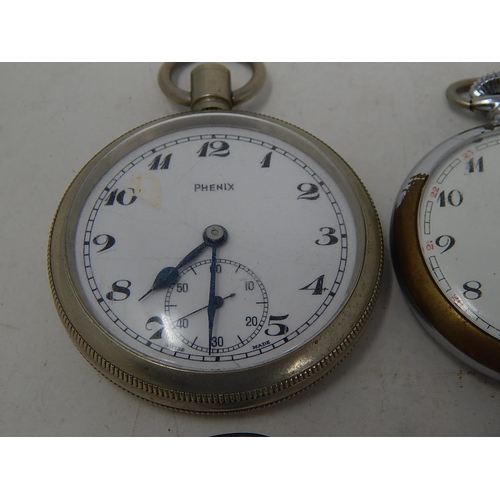 378 - 4 x Vintage British Railway Company Stamped POCKET WATCHES Hand-Wind. 335238