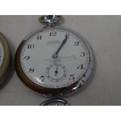 378 - 4 x Vintage British Railway Company Stamped POCKET WATCHES Hand-Wind. 335238