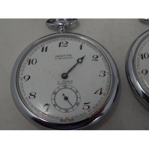 378 - 4 x Vintage British Railway Company Stamped POCKET WATCHES Hand-Wind. 335238