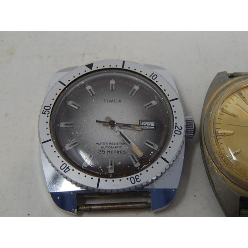 381 - 4 x Vintage Gents WRISTWATCH HEADS Hand-Wind & Automatic WORKING Inc. Cronel Etc. 346137