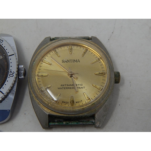 381 - 4 x Vintage Gents WRISTWATCH HEADS Hand-Wind & Automatic WORKING Inc. Cronel Etc. 346137