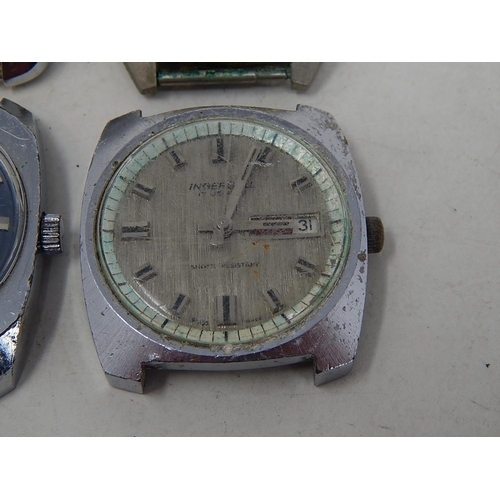 381 - 4 x Vintage Gents WRISTWATCH HEADS Hand-Wind & Automatic WORKING Inc. Cronel Etc. 346137