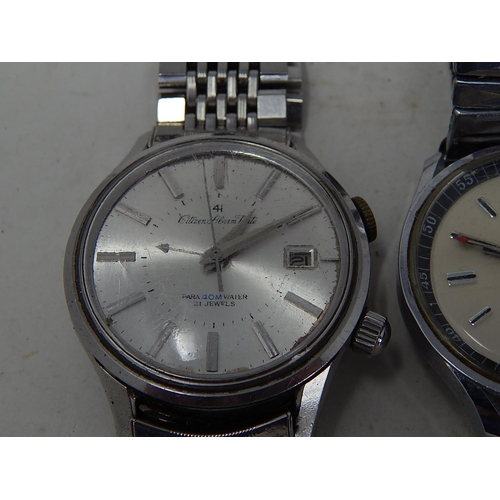 382 - 4 x Vintage Gents WRISTWATCHES Hand-Wind & Automatic Inc. Citizen Alarm Date Etc. 795893