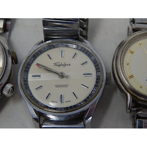 382 - 4 x Vintage Gents WRISTWATCHES Hand-Wind & Automatic Inc. Citizen Alarm Date Etc. 795893