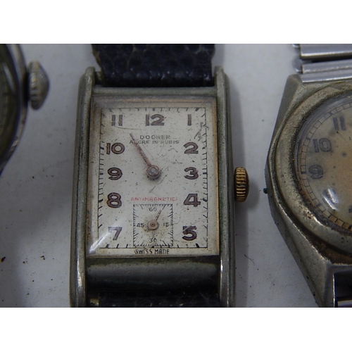 383 - 4 x Vintage Gents WRISTWATCHES Hand-Wind WORKING Inc. Bernex, Etanche Etc. 169853