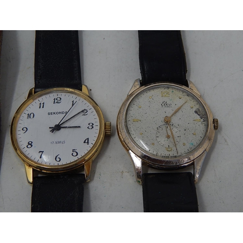 385 - 5 x Vintage Gents WRISTWATCHES Hand-Wind & Automatic Inc. Paul Jobin, Elco Etc. 977608