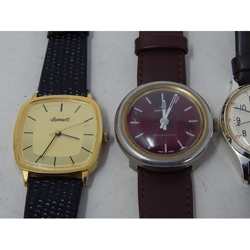 387 - 6 x Vintage Gents WRISTWATCHES Hand-Wind Inc. Avia, Continental Etc. 426584