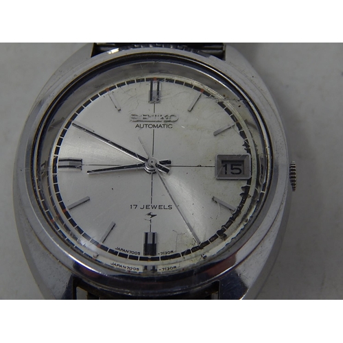 396 - Rare Vintage Gents SEIKO WRISTWATCH Automatic 17 Jewels WORKING Ref. 7005-7100. 782077