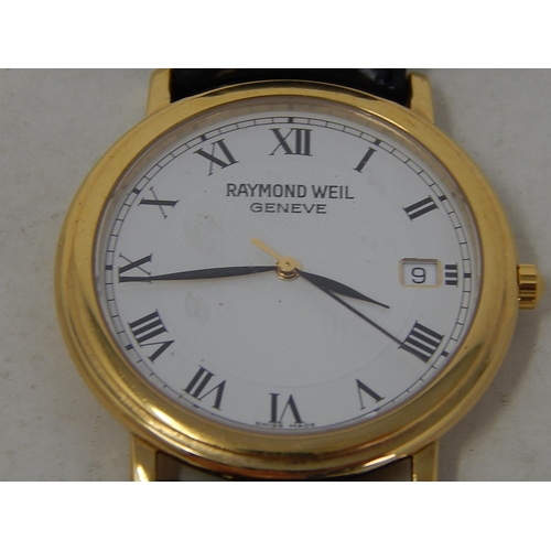 398 - Gents RAYMOND WEIL Geneve Quality Gold Tone WRISTWATCH Quartz WORKING. 898489