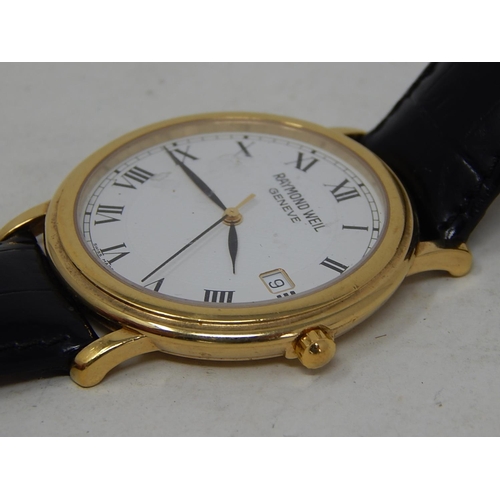 398 - Gents RAYMOND WEIL Geneve Quality Gold Tone WRISTWATCH Quartz WORKING. 898489