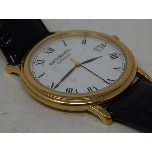 398 - Gents RAYMOND WEIL Geneve Quality Gold Tone WRISTWATCH Quartz WORKING. 898489