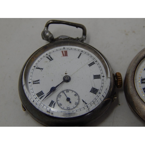 399B - 3 x 925 Silver Cased Ladies Vintage Wristwatches: Handwind: Working: 356191