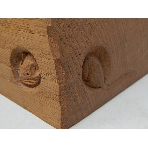 473 - ROBERT THOMPSON OF KILBURN MOUSEMAN Adzed Money Box Formed as a Wedge of Cheese with Mouse Burrowing... 