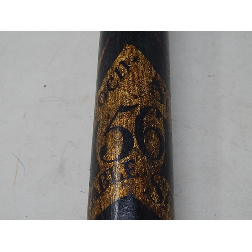 507 - Victorian Special Constable Night Stick: Bethnal Green, London District 56 with Beehive Handle: Meas... 