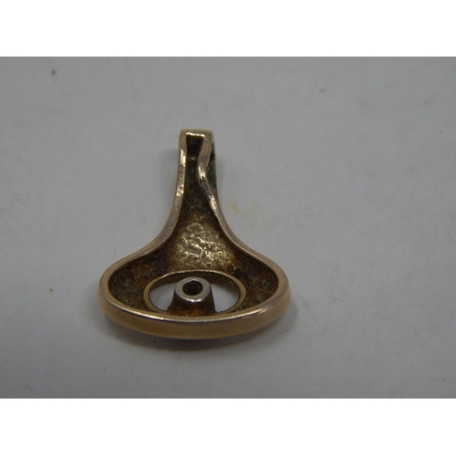 208 - 9ct Gold diamond set pendant