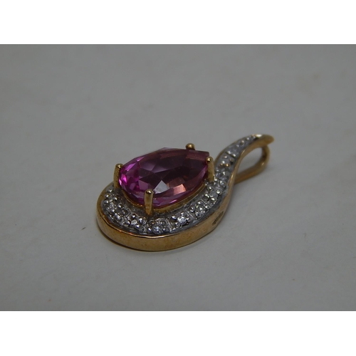 226 - 9ct gold diamond and gemstone set pendant. 893771