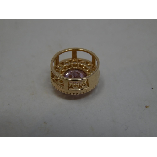 232 - 14ct gold gemstone set pendant. 313815