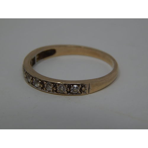 233 - 9ct gold gemstone set half eternity ring. 489072