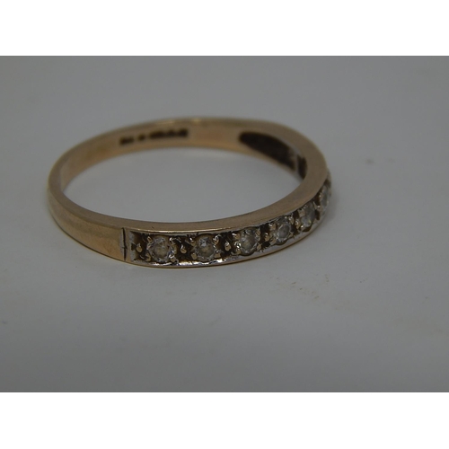 233 - 9ct gold gemstone set half eternity ring. 489072