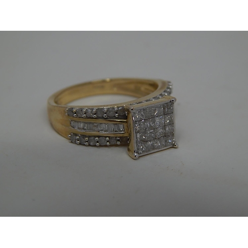 235 - 9ct gold diamond set ring. 440975