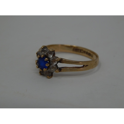 237 - 9ct gold gemstone cluster ring. 924936