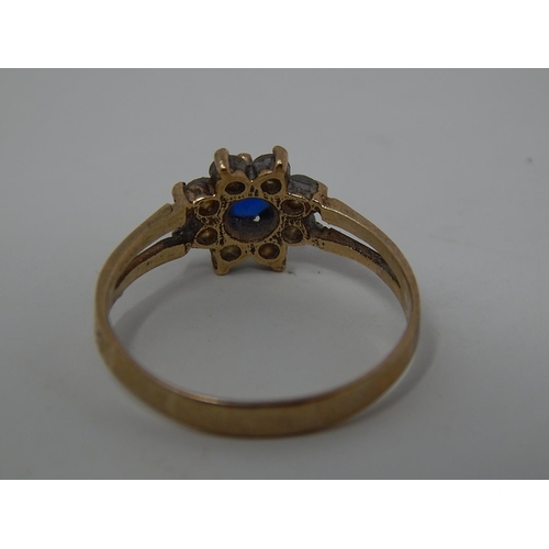 237 - 9ct gold gemstone cluster ring. 924936