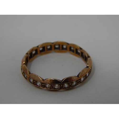 249 - 9ct gold gemstone set eternity ring. 858341