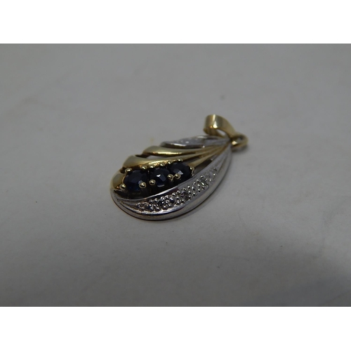 252 - 9ct gold gemstone set pendant. 816904