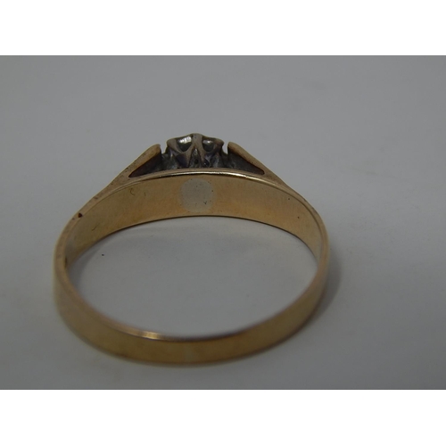 259 - 9ct gold diamond set ring. 695892