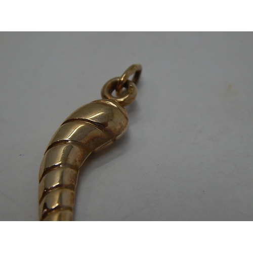 296 - 9ct gold horn of plenty charm. 926657